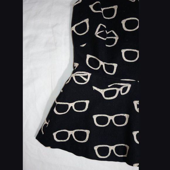 Eva Franco Black & White Sunglass Print Top - Sz 4 - Picture 2 of 5